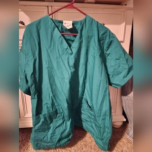 Scrub top turquoise 2xl